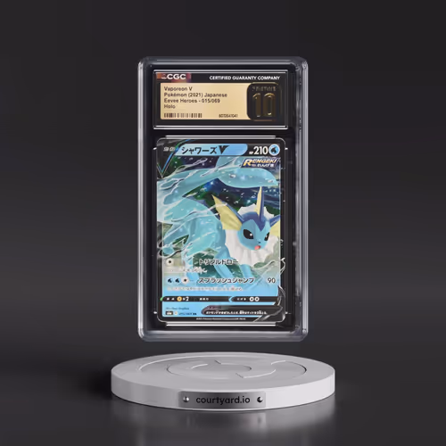 2021 Eevee Heroes #015/069 Vaporeon V - Holo (CGC 10 PRISTINE)