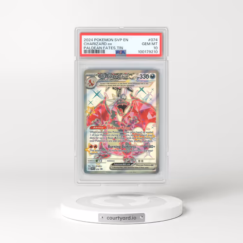 2024 Pokémon Svp EN-SV Black Star Promo #074 Charizard EX - Holo Paldean Fates Tin (PSA 10 GEM MINT)