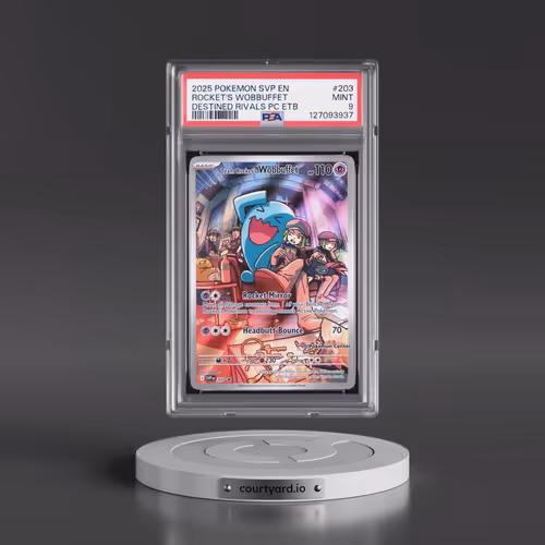 2025 Pokémon Svp EN-SV Black Star Promo #203 Team Rocket's Wobbuffet - Destined Rivals Pokemon Cente