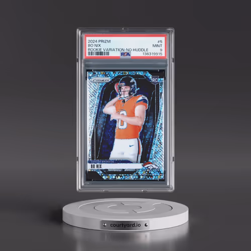 2024 Panini Prizm Rookie Variation #5 Bo Nix - No Huddle Prizm (PSA 9 MINT)