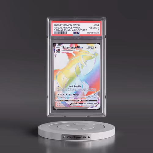 2020 Pokémon Sword & Shield Darkness Ablaze #194 Salamence Vmax - Full Art Secret (PSA 10 GEM MINT)