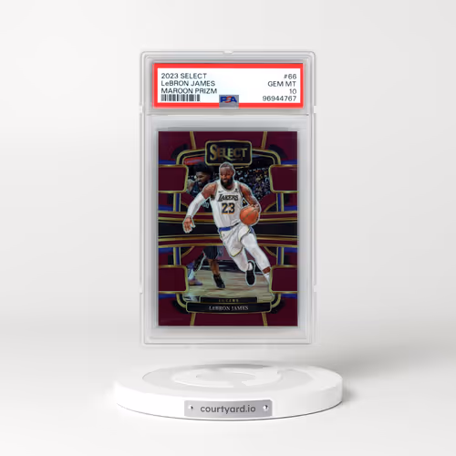 2023 Panini Select #66 LeBron James - Maroon Prizm (PSA 10 GEM MINT)
