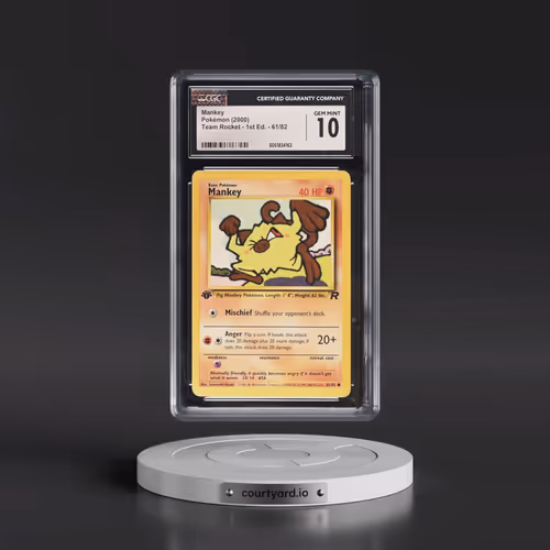 2000 Team Rocket #61/82 Mankey - 1st Edition 1st Edition (CGC 10 GEM MINT)