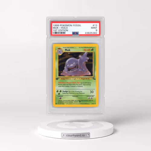 1999 Pokémon Fossil #13 Muk - 1st Edition Holo (PSA 9 MINT)
