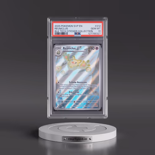 2025 Pokémon Svp EN-SV Black Star Promo #212 Reuniclus - Black Bolt Tech Sticker Collection (PSA 10