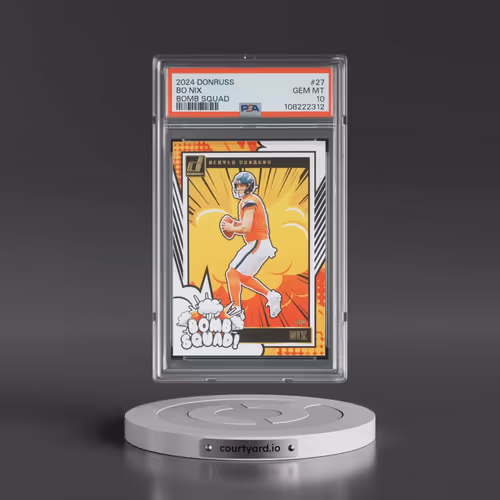 2024 Panini Donruss Bomb Squad #27 Bo Nix (PSA 10 GEM MINT)