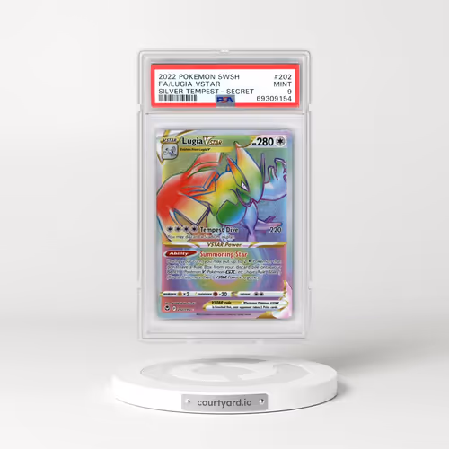 2022 Pokémon Sword & Shield Silver Tempest #202 Lugia Vstar - Full Art Secret (PSA 9 MINT)