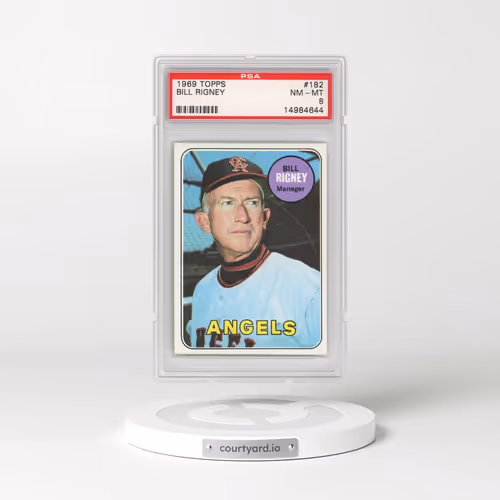 1969 Topps #182 Bill Rigney (PSA 8 NM-MT)