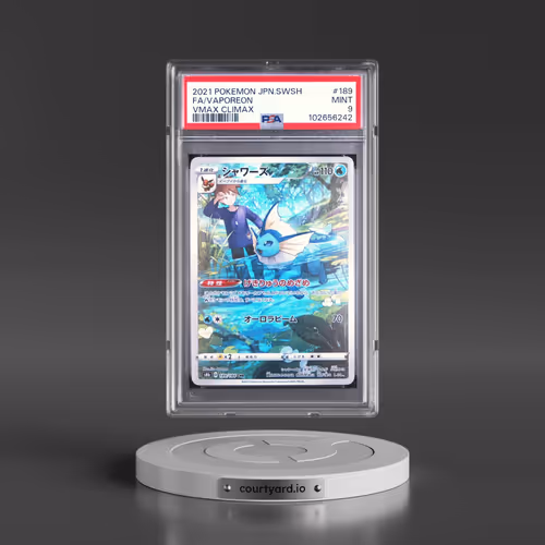 2021 Pokémon Sword & Shield Vmax Climax #189 Vaporeon - Full Art (PSA 9 MINT)