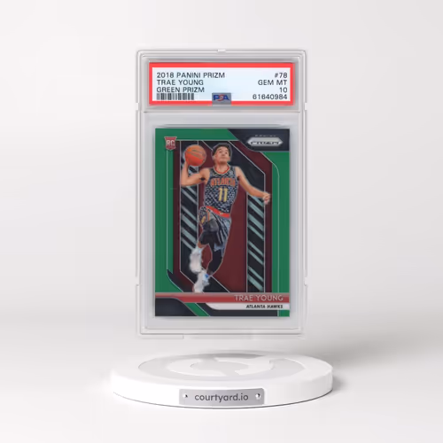 2018 Panini Prizm #78 Trae Young - Green Prizm (PSA 10 GEM MINT)