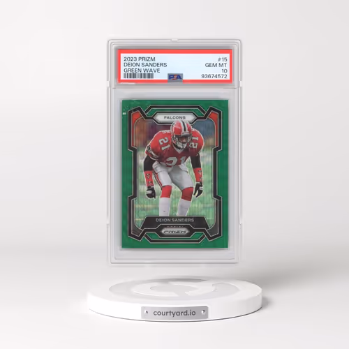 2023 Panini Prizm #15 Deion Sanders - Green Wave (PSA 10 GEM MINT)