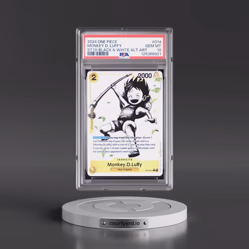 2024 One Piece Ultra Deck ST13-the Three Brothers #014 Monkey D. Luffy - Black & White Alternate Art