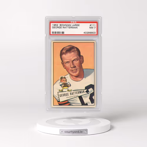 1952 Bowman Large #111 George Ratterman (PSA 7 NM)