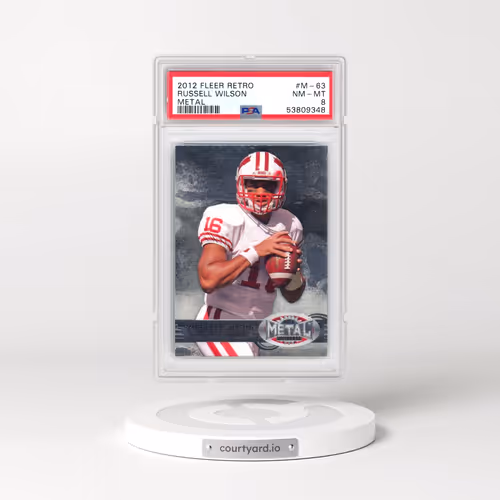 2012 Fleer Retro Metal #M-63 Russell Wilson (PSA 8 NM-MT)