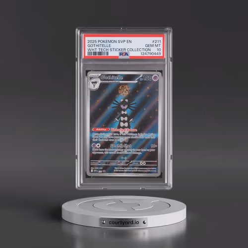 2025 Pokémon Svp EN-SV Black Star Promo #211 Gothitelle - White Flare Tech Sticker Collection (PSA 1
