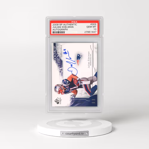 2009 SP Authentic #305 Julian Edelman - Autograph (PSA 10 GEM MINT)