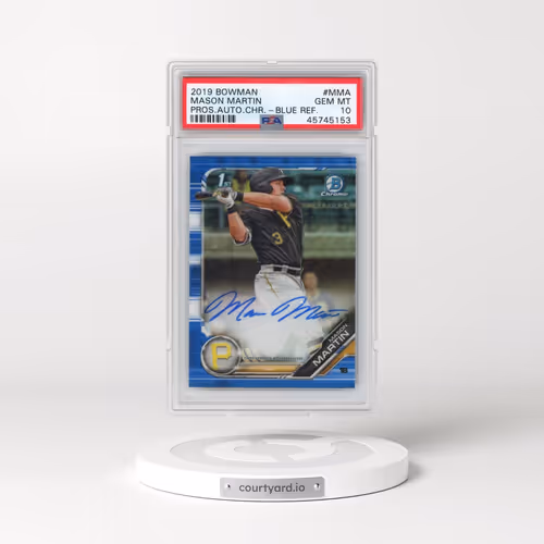2019 Bowman Prospect Autographs Chrome #MMA Mason Martin - Blue Refractor (PSA 10 GEM MINT)