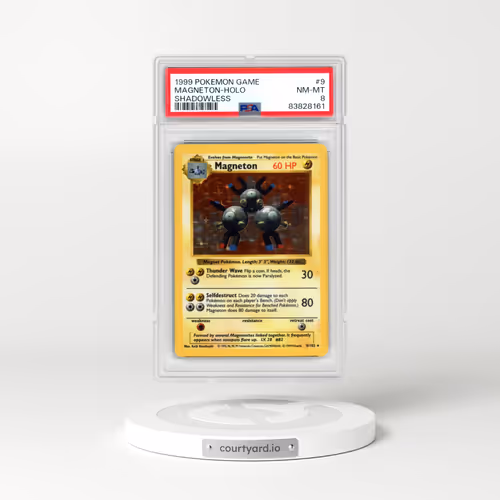 1999 Pokémon Game #9 Magneton - Holo Shadowless (PSA 8 NM-MT)