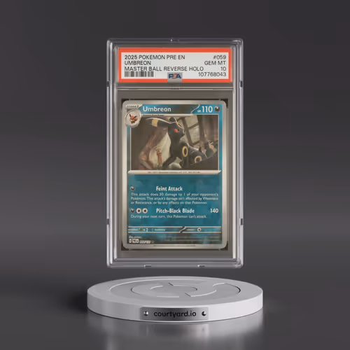 2025 Pokémon Pre EN-Prismatic Evolutions #059 Umbreon - Reverse Holo Master Ball (PSA 10 GEM MINT)