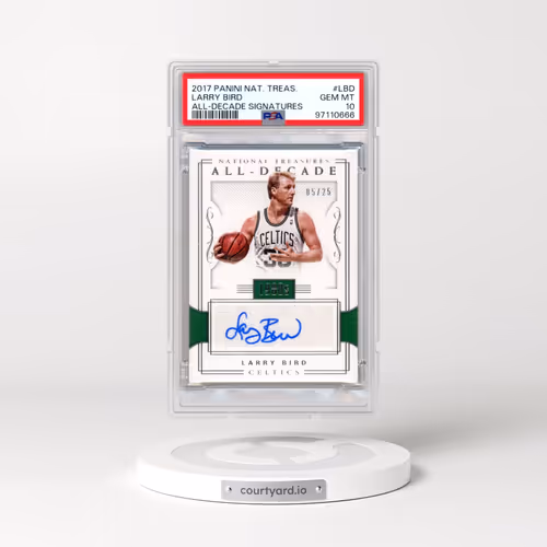 2017 Panini National Treasures All-Decade Signatures #LBD Larry Bird (PSA 10 GEM MINT)