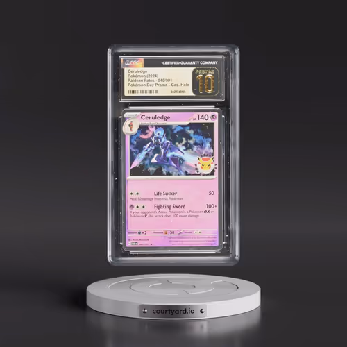 2024 Paldean Fates - PAF EN #040/091 Ceruledge - Pokémon Day Promo (Cosmos Holo) (CGC 10 PRISTINE)