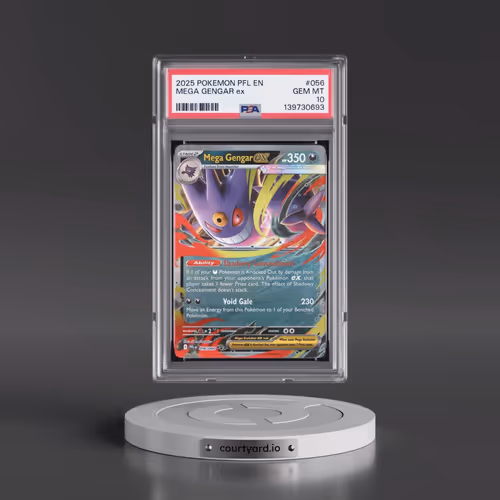 2025 Pokémon Pfl EN-Phantasmal Flames #056 Mega Gengar EX - Holo (PSA 10 GEM MINT)