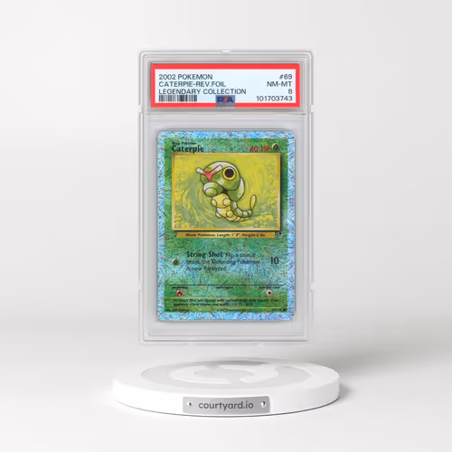 2002 Pokémon Legendary Collection #69 Caterpie - Reverse Foil (PSA 8 NM-MT)