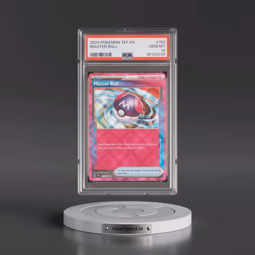 2024 Pokémon Tef EN-Temporal Forces #153 Master Ball (PSA 10 GEM MINT)