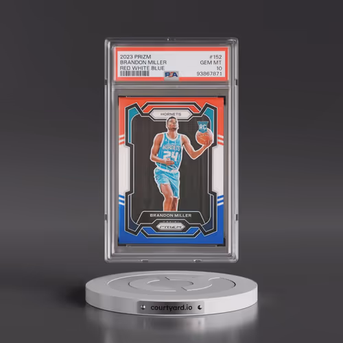 2023 Panini Prizm #152 Brandon Miller - Red White Blue (PSA 10 GEM MINT)
