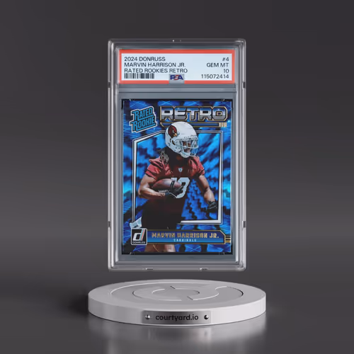 2024 Panini Donruss Rated Rookies Retro #4 Marvin Harrison Jr. (PSA 10 GEM MINT)
