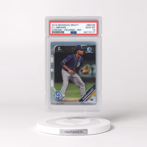 2019 Bowman Draft #BDC85 CJ Abrams - Chrome-Fielding-Refractor (PSA 10 GEM MINT)
