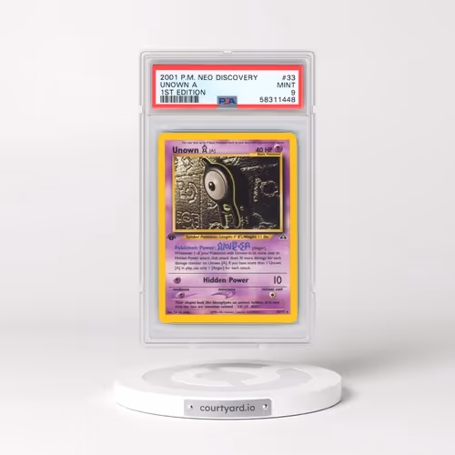 2001 Pokémon Neo Discovery #33 Unown A - 1st Edition (PSA 9 MINT)