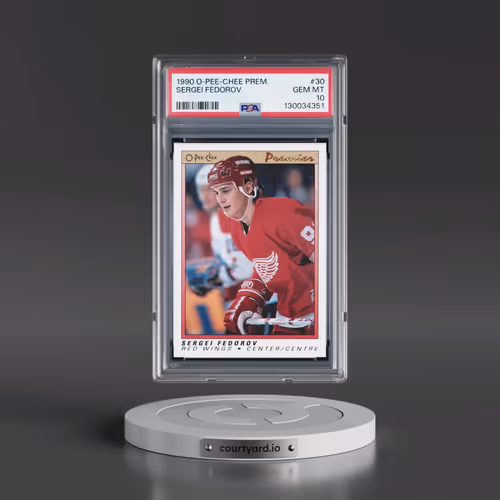 1990 O-Pee-Chee Premier #30 Sergei Fedorov (PSA 10 GEM MINT)
