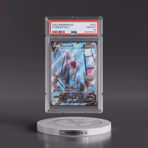 2022 Pokémon Go #072 Mewtwo V - Holo Full Art (PSA 10 GEM MINT)