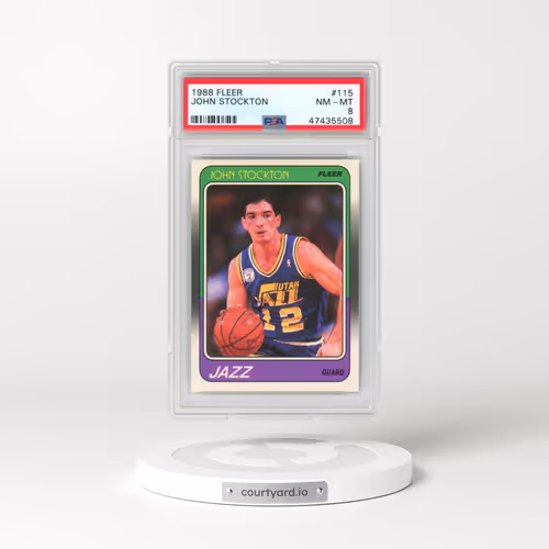 1988 Fleer #115 John Stockton (PSA 8 NM-MT)
