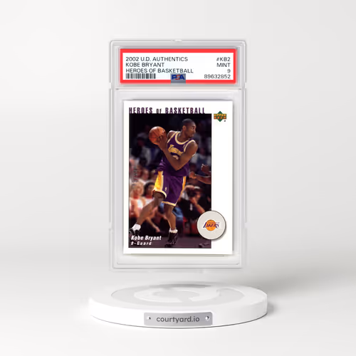 2002 Upper Deck Authentics Heroes of Basketball #KB2 Kobe Bryant (PSA 9 MINT)
