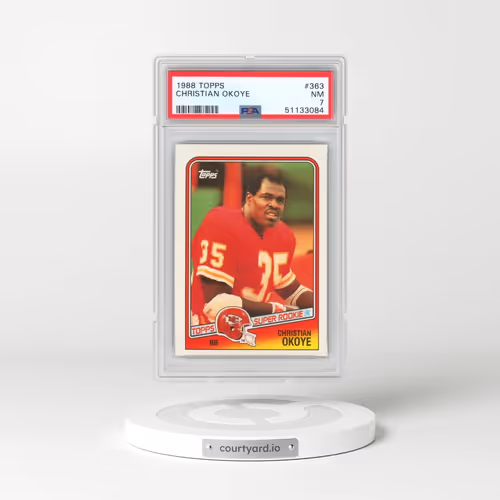 1988 Topps #363 Christian Okoye (PSA 7 NM)