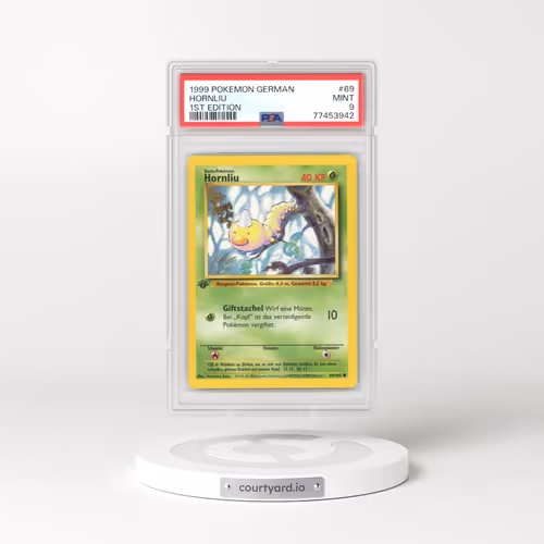 1999 Pokémon #69 Hornliu - 1st Edition (PSA 9 MINT)