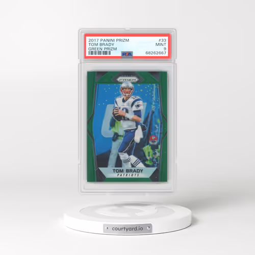 2017 Panini Prizm #33 Tom Brady - Green Prizm (PSA 9 MINT)