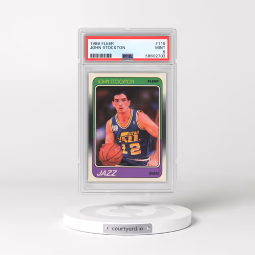 1988 Fleer #115 John Stockton (PSA 9 MINT)