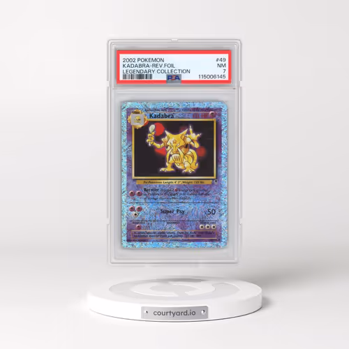 2002 Pokémon Legendary Collection #49 Kadabra - Reverse Foil (PSA 7 NM)