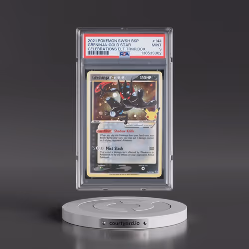 2021 Pokémon Swsh Black Star Promo #144 Greninja-Gold Star - Celebrations Elite Trainer Box (PSA 9 M
