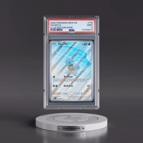 2023 Pokémon Mew EN-151 #170 Squirtle - Illustration Rare (PSA 9 MINT)