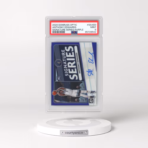 2020 Panini Donruss Optic Signature Series #SSAED Anthony Edwards - Purple (PSA 9 MINT)