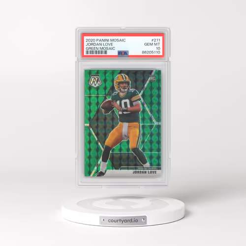 2020 Panini Mosaic #211 Jordan Love - Green Mosaic (PSA 10 GEM MINT)