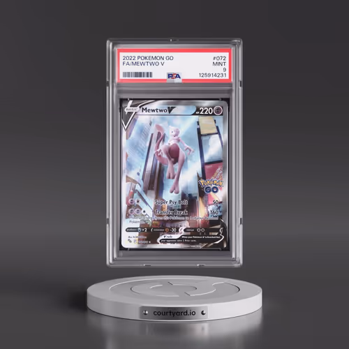 2022 Pokémon Go #072 Mewtwo V - Holo Full Art (PSA 9 MINT)