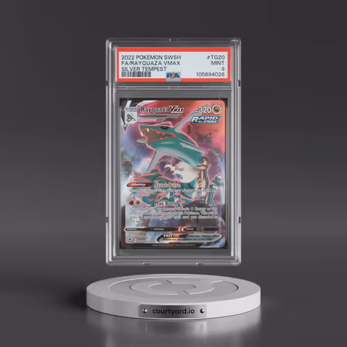 2022 Pokémon Sword & Shield Silver Tempest #TG20 Rayquaza Vmax - Full Art (PSA 9 MINT)
