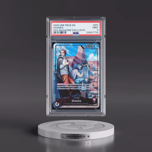 2025 One Piece Promos #001 Shanks - PSA Magazine Exclusive (PSA 9 MINT)