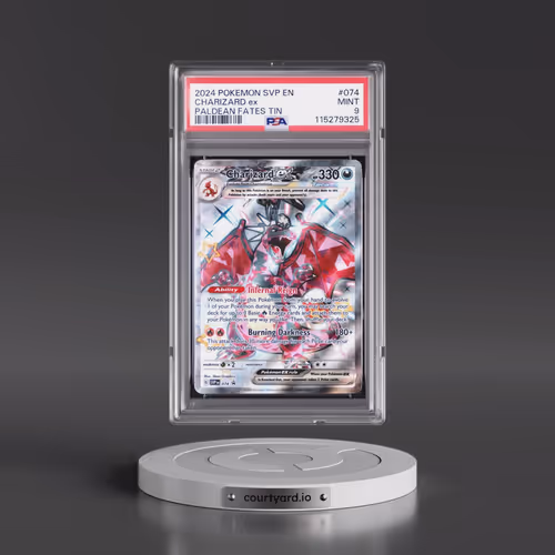 2024 Pokémon Svp EN-SV Black Star Promo #074 Charizard EX - Holo Paldean Fates Tin (PSA 9 MINT)