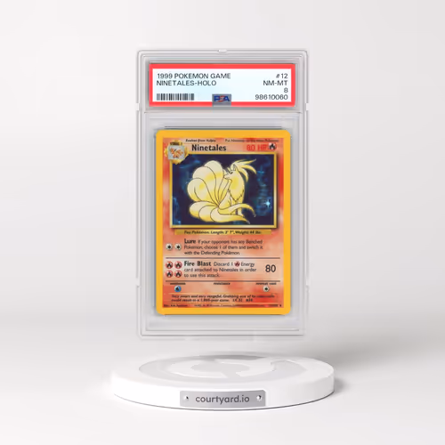 1999 Pokémon Game #12 Ninetales - Holo (PSA 8 NM-MT)